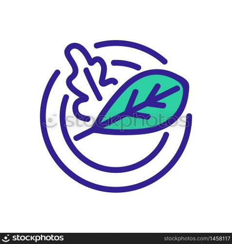 rucola leaves on plate icon vector outline illustration