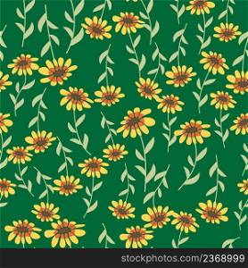 Rudbeckia Contrast floral summer background, seamless pattern for textile, wrapping paper. Rudbeckia Contrast floral summer background, seamless pattern for textile, paper