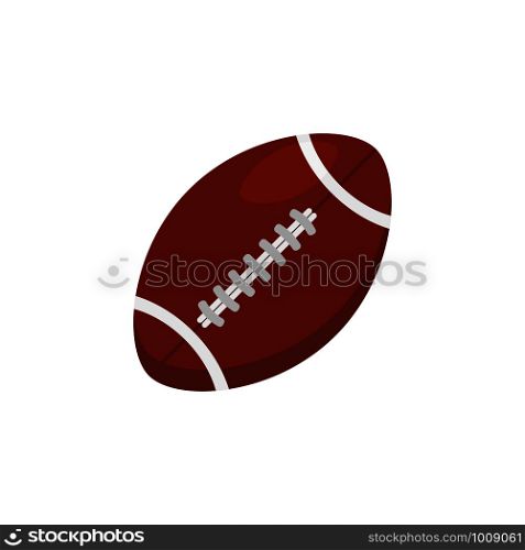rugby and football ball in flat style, vector. rugby and football ball in flat style