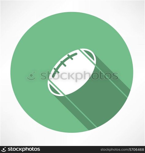 Rugby Ball. Flat modern style vector illustration