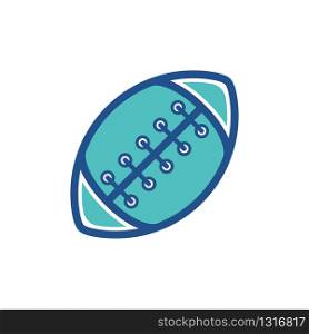 rugby ball icon collection, trendy style