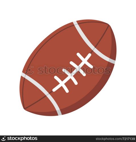 rugby ball icon flat design vector illustration isolated on white. rugby ball icon flat design vector illustration isolated