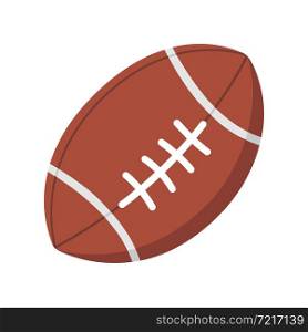 rugby ball icon flat design vector illustration isolated on white. rugby ball icon flat design vector illustration isolated