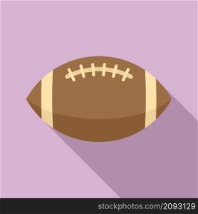 Rugby ball icon flat vector. Goal league. American football ball. Rugby ball icon flat vector. Goal league