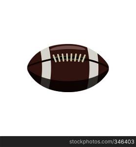 Rugby ball icon in cartoon style on a white background. Rugby ball icon, cartoon style
