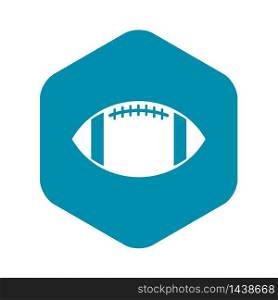 Rugby ball icon in simple style on a white background vector illustration. Rugby ball icon, simple style