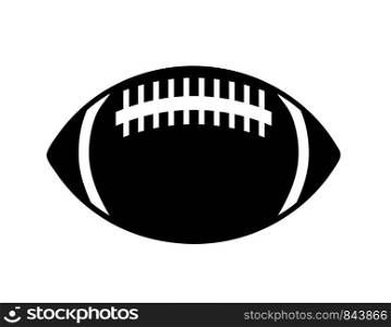 Rugby ball icon in simple style on a white background vector illustration