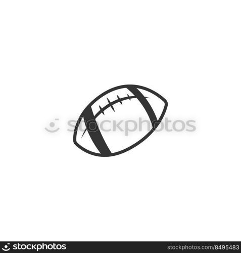 Rugby ball icon logo design illustration template