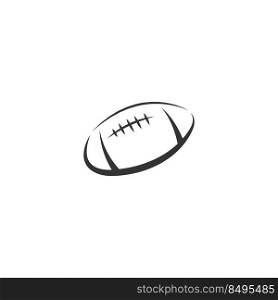 Rugby ball icon logo design illustration template