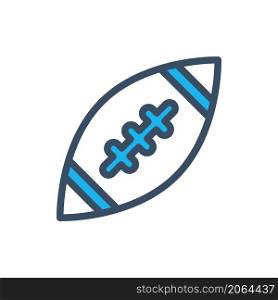 rugby ball icon vector flat design