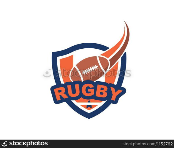 rugby ball icon vector illustration design template