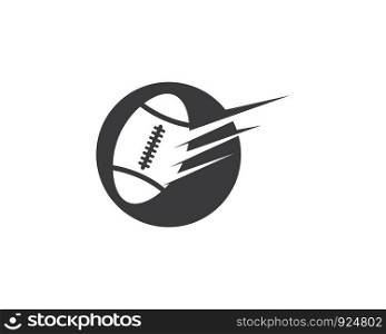 rugby ball icon vector illustration design template