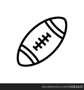 rugby ball icon vector line style