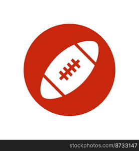 Rugby ball icon vector logo design template flat style