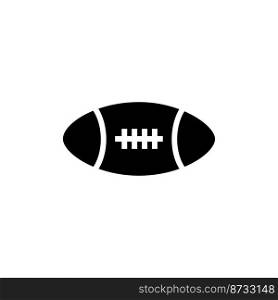 Rugby ball icon vector logo design template flat style