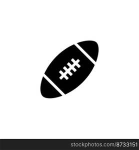 Rugby ball icon vector logo design template flat style