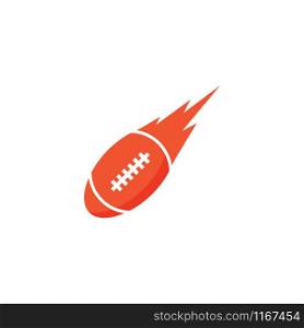 Rugby ball logo icon vector template