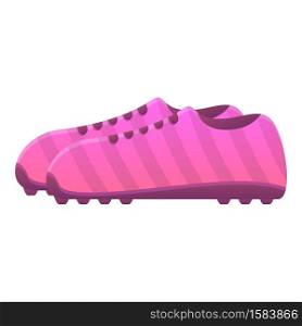 Rugby boots icon. Cartoon of rugby boots vector icon for web design isolated on white background. Rugby boots icon, cartoon style