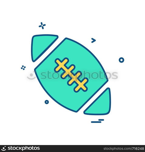 Rugby icon design vector