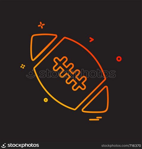 Rugby icon design vector
