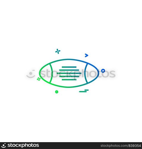 Rugby icon design vector
