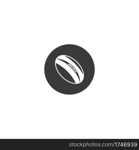Rugby icon vector design illustration logo template.