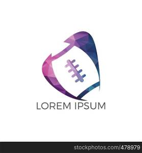 Rugby logo design. football logo design. American Logo Sport.