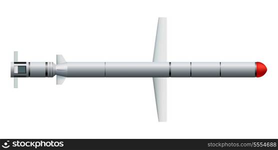?ruise missile on a white background
