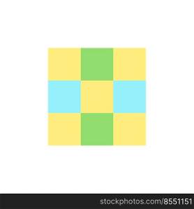 Rule of thirds grid flat color ui icon. Photo composition. Dividing picture. Image editor instrument. Simple filled element for mobile app. Colorful solid pictogram. Vector isolated RGB illustration. Rule of thirds grid flat color ui icon
