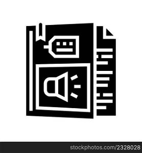 rulebook info glyph icon vector. rulebook info sign. isolated contour symbol black illustration. rulebook info glyph icon vector illustration