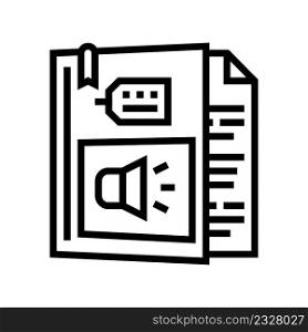 rulebook info line icon vector. rulebook info sign. isolated contour symbol black illustration. rulebook info line icon vector illustration