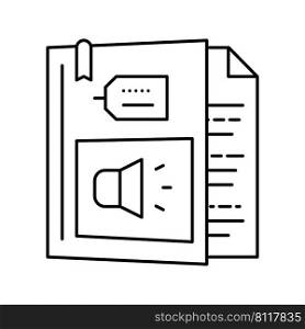 rulebook info line icon vector. rulebook info sign. isolated contour symbol black illustration. rulebook info line icon vector illustration