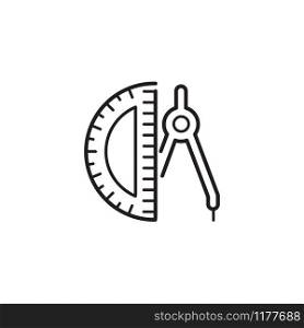 Ruler and compass icon design