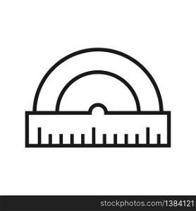 ruler icon in trendy flat style, protractor icon