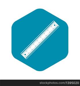 Ruler icon. Simple illustration of ruler vector icon for web. Ruler icon, simple style