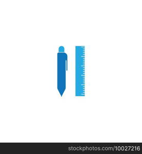 Ruler icon vector design illustration background.