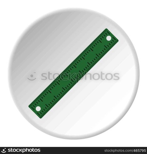 Ruler, rectangular shape icon in flat circle isolated on white vector illustration for web. Ruler, rectangular shape icon circle