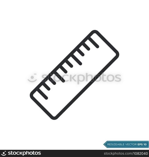 Ruler, Stationery Icon Vector Template Illustration Design