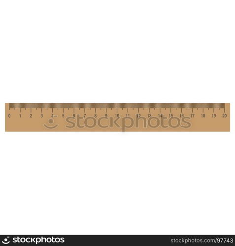 Ruler vector icon isolated measure illustration scale. School tool inch measurement centimeter flat