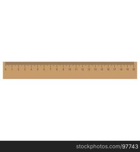 Ruler vector icon isolated measure illustration scale. School tool inch measurement centimeter flat
