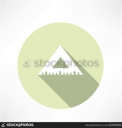 Rulers triangular icon Flat modern style vector illustration