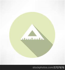 Rulers triangular icon Flat modern style vector illustration