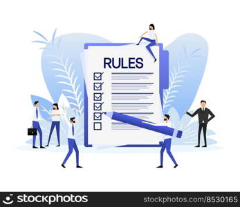 Rules people, great design for any purposes. Flat vector illustration character.. Rules people, great design for any purposes. Flat vector illustration character