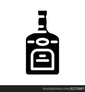 rum drink bottle glyph icon vector. rum drink bottle sign. isolated symbol illustration. rum drink bottle glyph icon vector illustration