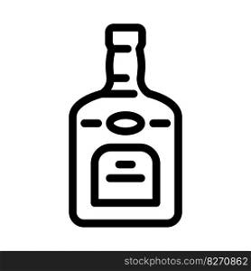 rum drink bottle line icon vector. rum drink bottle sign. isolated contour symbol black illustration. rum drink bottle line icon vector illustration