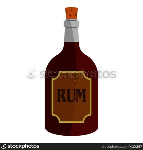 Rum icon flat isolated on white background vector illustration. Rum icon isolated