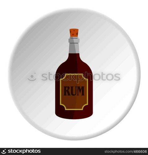 Rum icon in flat circle isolated on white background vector illustration for web. Rum icon circle