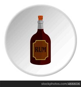 Rum icon in flat circle isolated on white background vector illustration for web. Rum icon circle