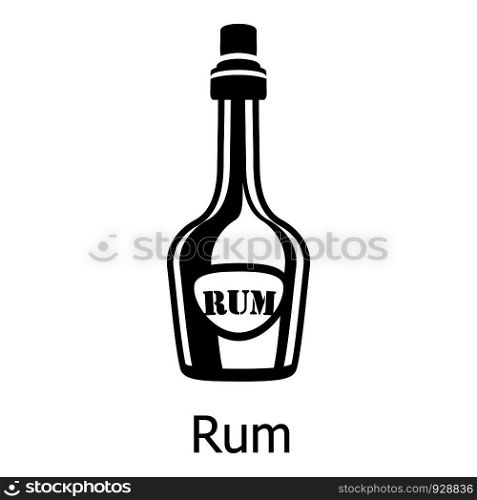 Rum icon. Simple illustration of rum vector icon for web. Rum icon, simple black style