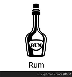 Rum icon. Simple illustration of rum vector icon for web. Rum icon, simple black style